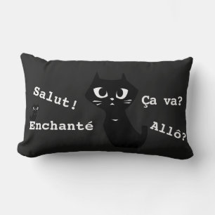 Coussin Rectangle Chats noirs Lucky Baby Boomer