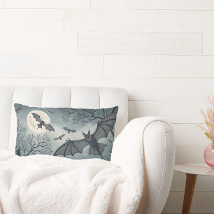 Coussin Rectangle chauves-souris volantes dans le ciel nocturne éffr