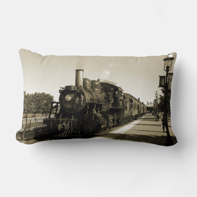 Coussin Rectangle Chemin de fer historique (Recto)