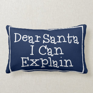 Coussin Rectangle Cher Père Noël, Je Peux Expliquer