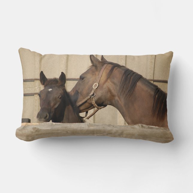 Coussin Rectangle Cheval et Poney (Recto)