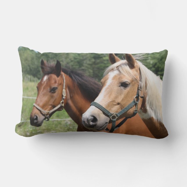 Coussin Rectangle Chevaux (Recto)