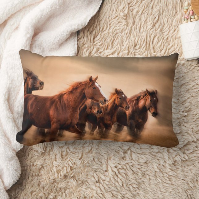 Coussin Rectangle Chevaux au galop (Couverture)
