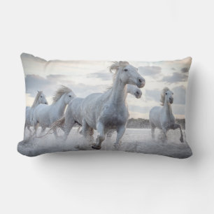 Coussin Rectangle Chevaux blancs