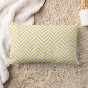 Coussin Rectangle Chevron Jaune moderne Herringbone Motif Thon Pi