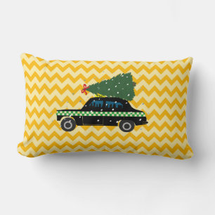 Coussin Rectangle Chevron Zig Zag Pastel Taxi Jaune Noël