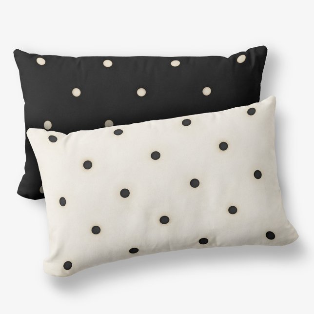 Coussin Rectangle Chiaroscuro Pois réversible 2 faces (Flip the pillow for a different look)