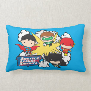 Coussin Rectangle Chibi Justice League of America Explosion