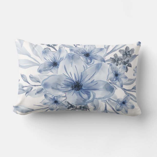 Coussin Rectangle Chic floral élégant (Recto)