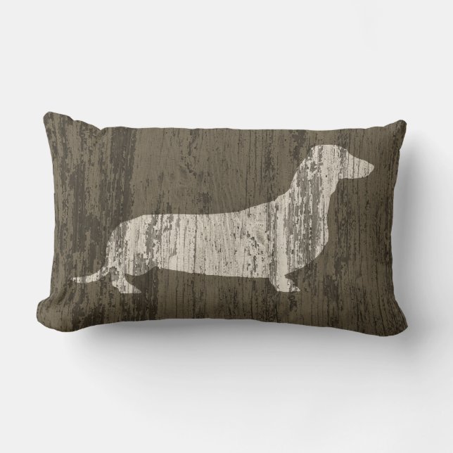Coussin Rectangle Chien-chien de Weathered (Recto)