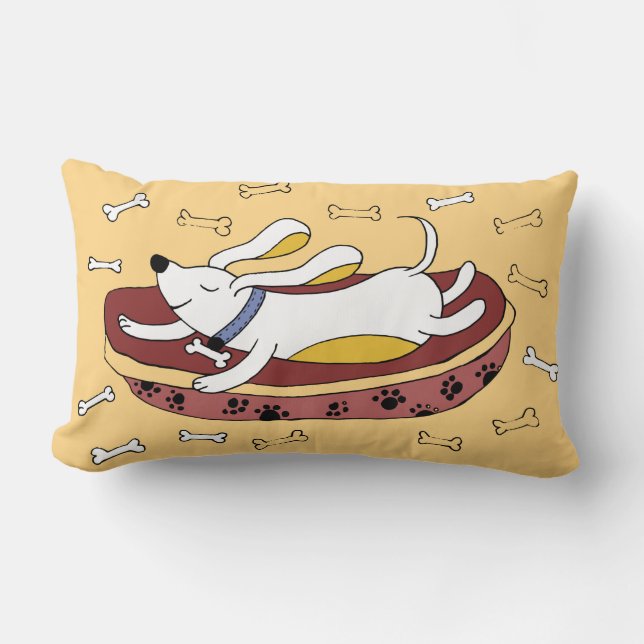 Coussin Rectangle Chien couchant 2 (Recto)