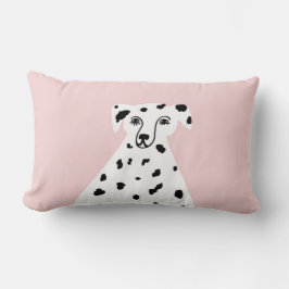 Coussin Rectangle Chien dalmate - Illustration Abstraite rose
