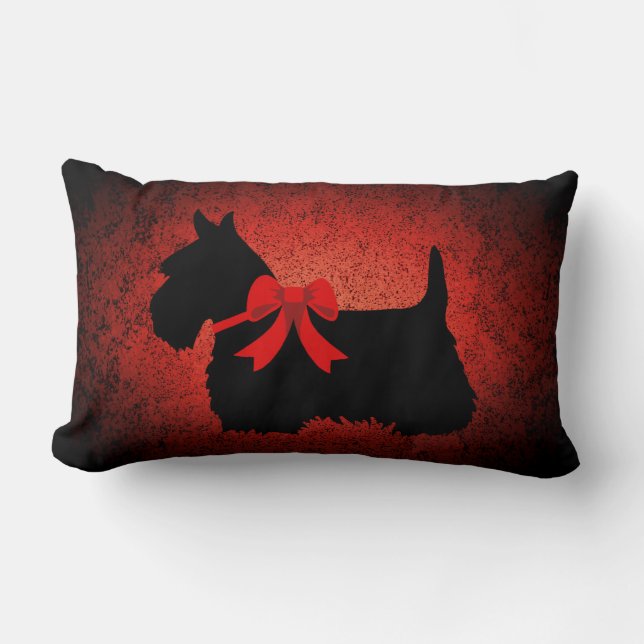Coussin Rectangle Chien de Terrier d'écossais, chien de l'Ecosse, (Recto)