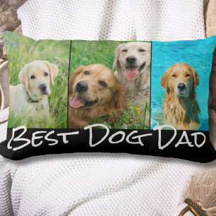 Coussin Rectangle Chien papa 3 Photo Collage