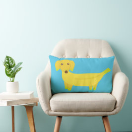 Coussin Rectangle Chiens de banane jaune mignon