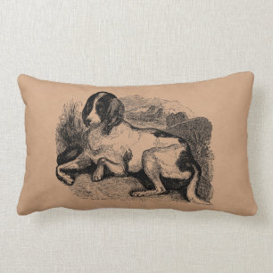 Coussin Rectangle Chiens de chiens vintages de 1800s de chien de