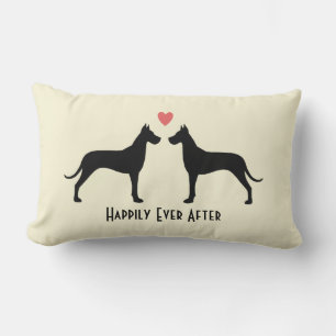 Coussin Rectangle Chiens Mariages des Grands Danois Couple heureux