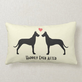 Coussin Rectangle Chiens Mariages des Grands Danois | Couple heureux