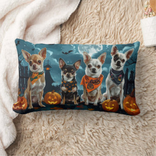 Coussin Rectangle Chihuahua Halloween Éffrayant