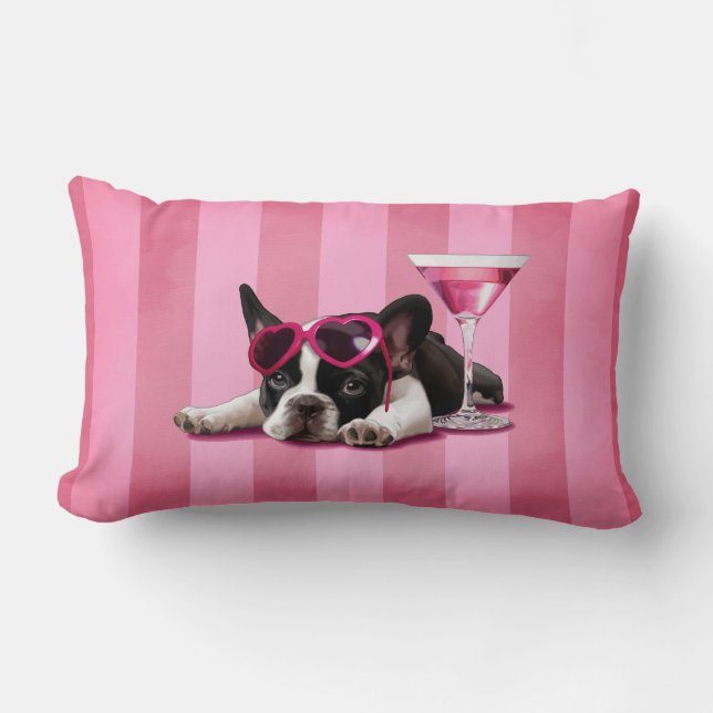 Coussin Rectangle Chiot de bouledogue français (Recto)