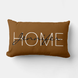 Coussin Rectangle Chocolat (traditionnel) couleur maison monogramme