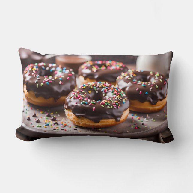 Coussin Rectangle Chocolate Donuts (Recto)