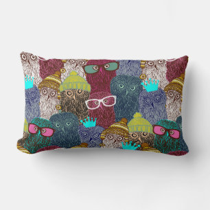 Coussin Rectangle Chouette dans la couronne
