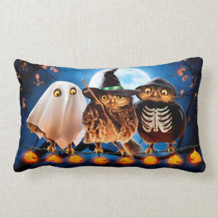 Coussin Rectangle Chouette d'Halloween