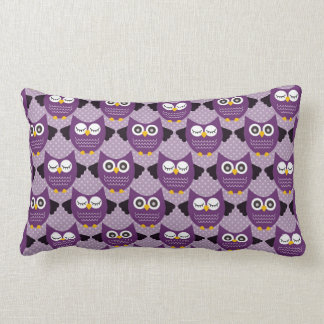 Coussin Rectangle Chouettes pourpres
