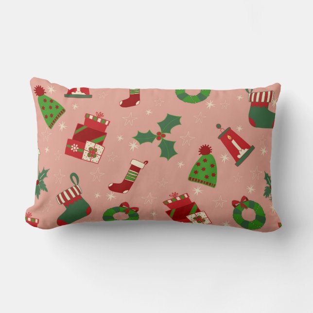 Coussin Rectangle Christmas Drawing  (Recto)