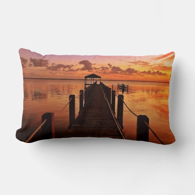 Coussin Rectangle Ciel de coucher du soleil (Recto)