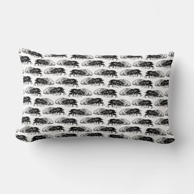 Coussin Rectangle Cigale - Magicicada - motif élégant d'émergence (Recto)