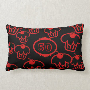 Coussin Rectangle Cinquantième anniversaire de petits gâteaux