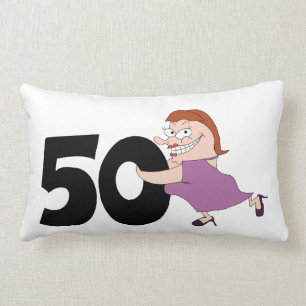 Coussin Rectangle cinquantième cadeaux d'anniversaire - anniversair