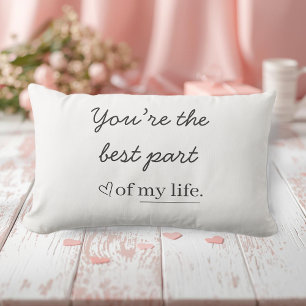 Coussin Rectangle Citation d'amour moderne