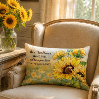 Citation Inspirante de Tournesol à l'Aquarelle Rus