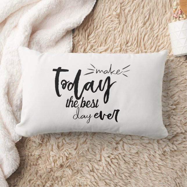 Coussin Rectangle Citer Inspirationnel Faites Aujourd'Hui Le Meilleu (Couverture)