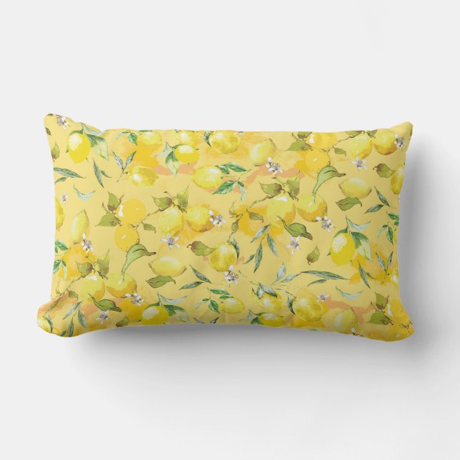 Coussin Rectangle citron vert IV (Recto)