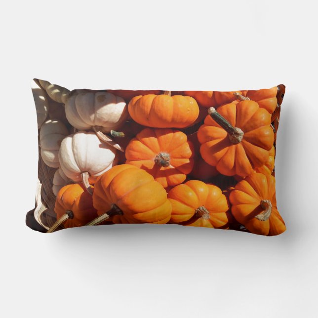 Coussin Rectangle Citrouille halloween Jack-o'-lantern orange citrou (Recto)