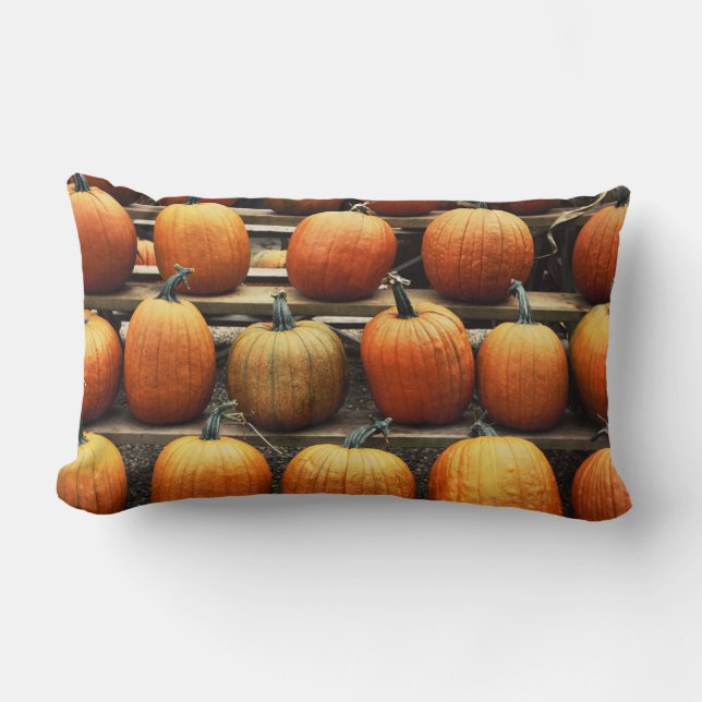 Coussin Rectangle citrouilles d'automne (Recto)