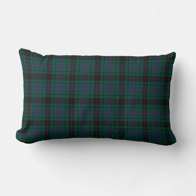 Coussin Rectangle Clan Davidson Forest Green Scottish Tartan (Recto)