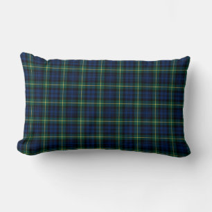 Coussin Rectangle Clan Gordon Blue et Green Scottish Tartan