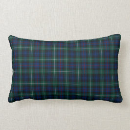 Coussin Rectangle Clan Mackenzie Tartan bleu foncé et vert plaid