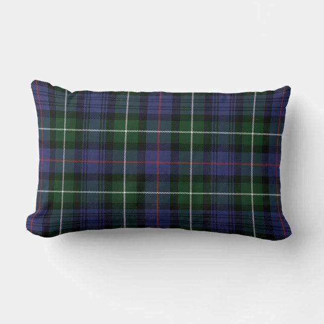 Coussin Rectangle Clan Plaid MacKenzie Chèque vert pourpre Tartan (Recto)