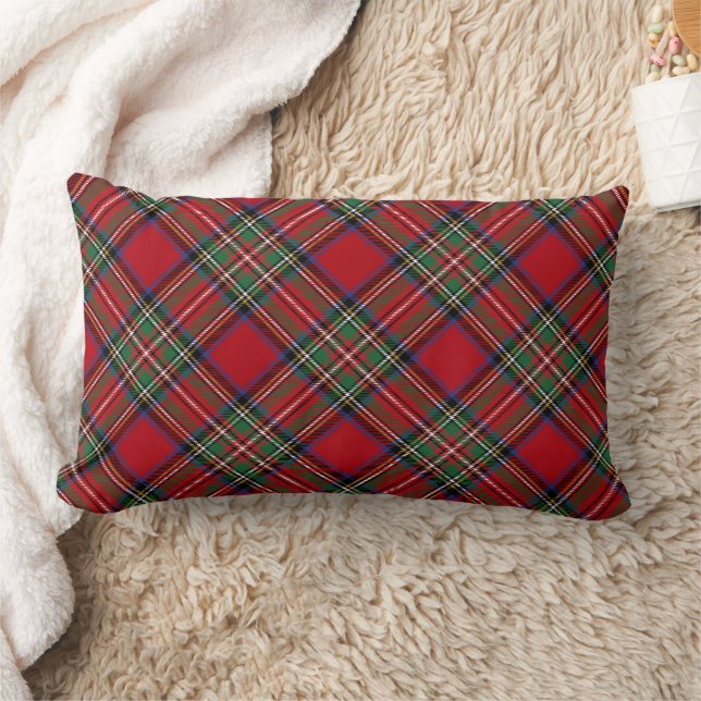 Coussin Rectangle Clan rustique élégant Plaid Stewart Tartan (Couverture)