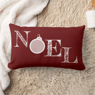 Coussin Rectangle Classic Red Noel Rustic Holiday