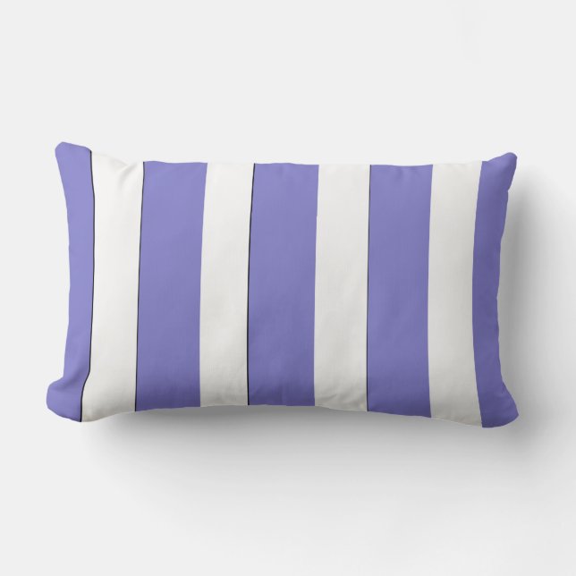 Coussin Rectangle Classique Élégant Bleu Moderne Et Blancs (Recto)