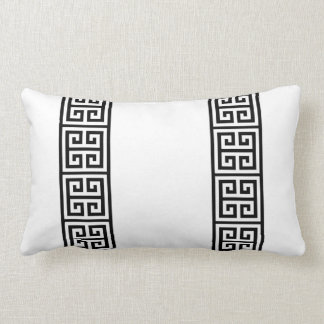 Coussin Rectangle Clé grecque en blanc