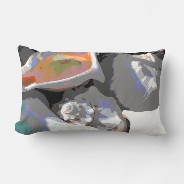 Coussin Rectangle Closeup Sea Shells (Recto)