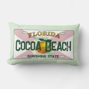 Coussin Rectangle Cocoa Beach Florida plaque d'immatriculation couss